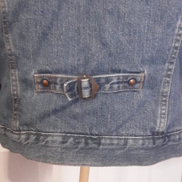Vintage Levi's Sherpa Trucker Style Denim Jacket Comfy Warm Classic Size L JR - Picture 11 of 15